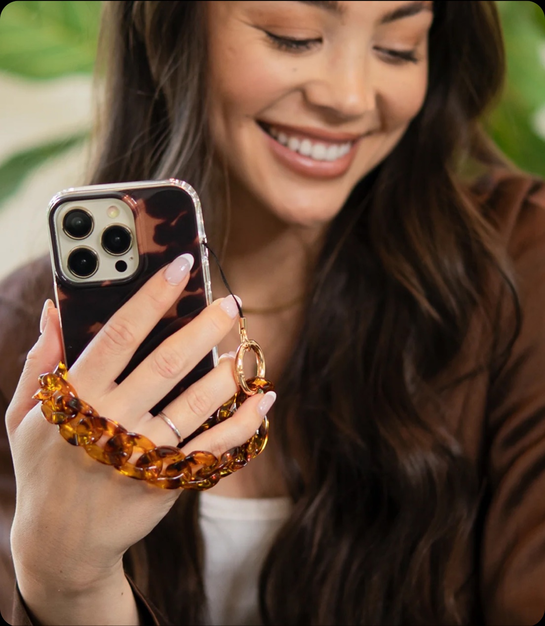 Woman looking at her cell phone